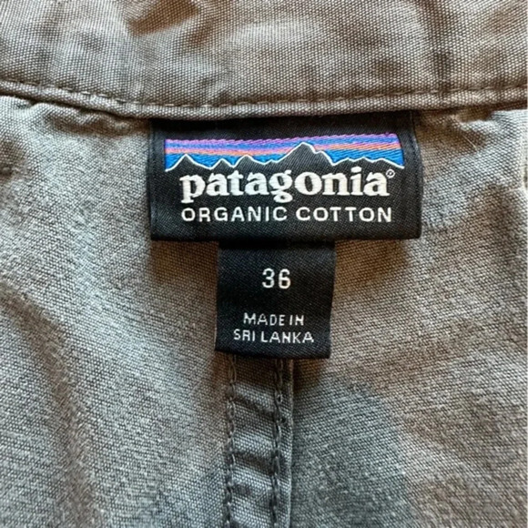 Patagonia Men’s All-Wear Shorts - 10" size 36 dark grey 100% cotton Style #57726 - Picture 5 of 6